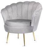 Krzesło Fotel Muszla Lugano DONNA VELVET GREY